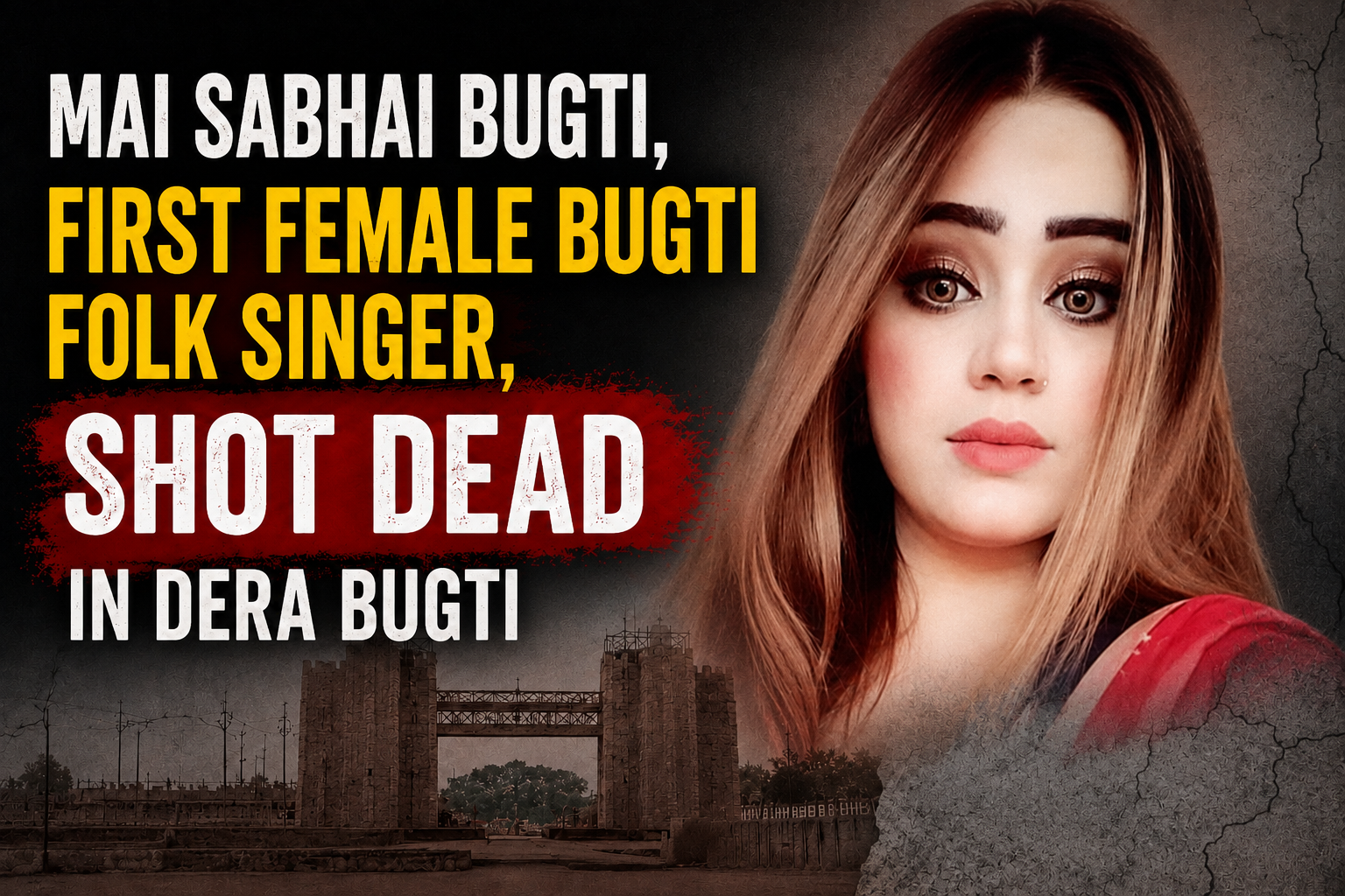 Mai Subhai Bugti, female folk singer from the Bugti tribe, shot dead in Dera Bugti