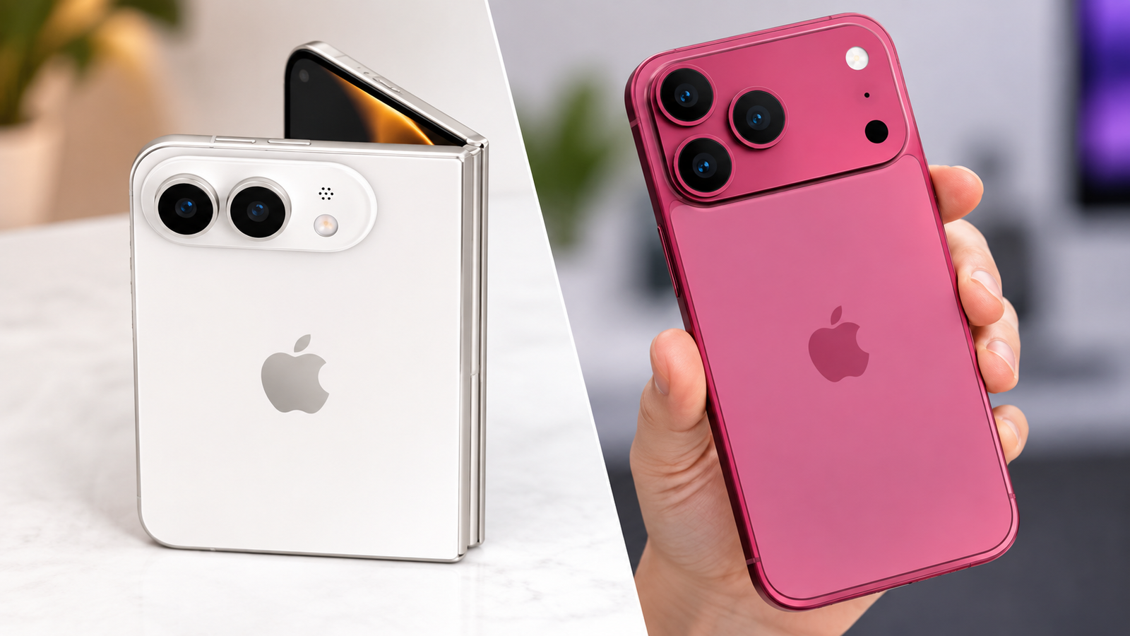iPhone 18 Pro, iPhone 18 Pro Max and foldable iPhone Duo shown together after Apple’s 2026 launch.