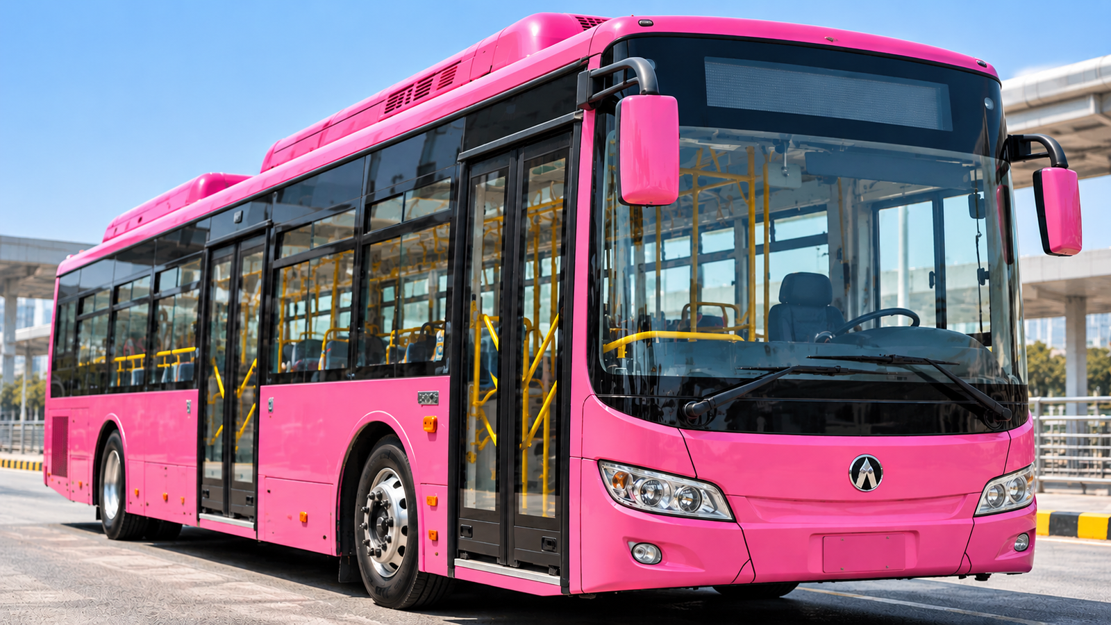 CM Sohail Afridi inaugurates the dedicated Pink Bus Service for women under the Peshawar BRT system.