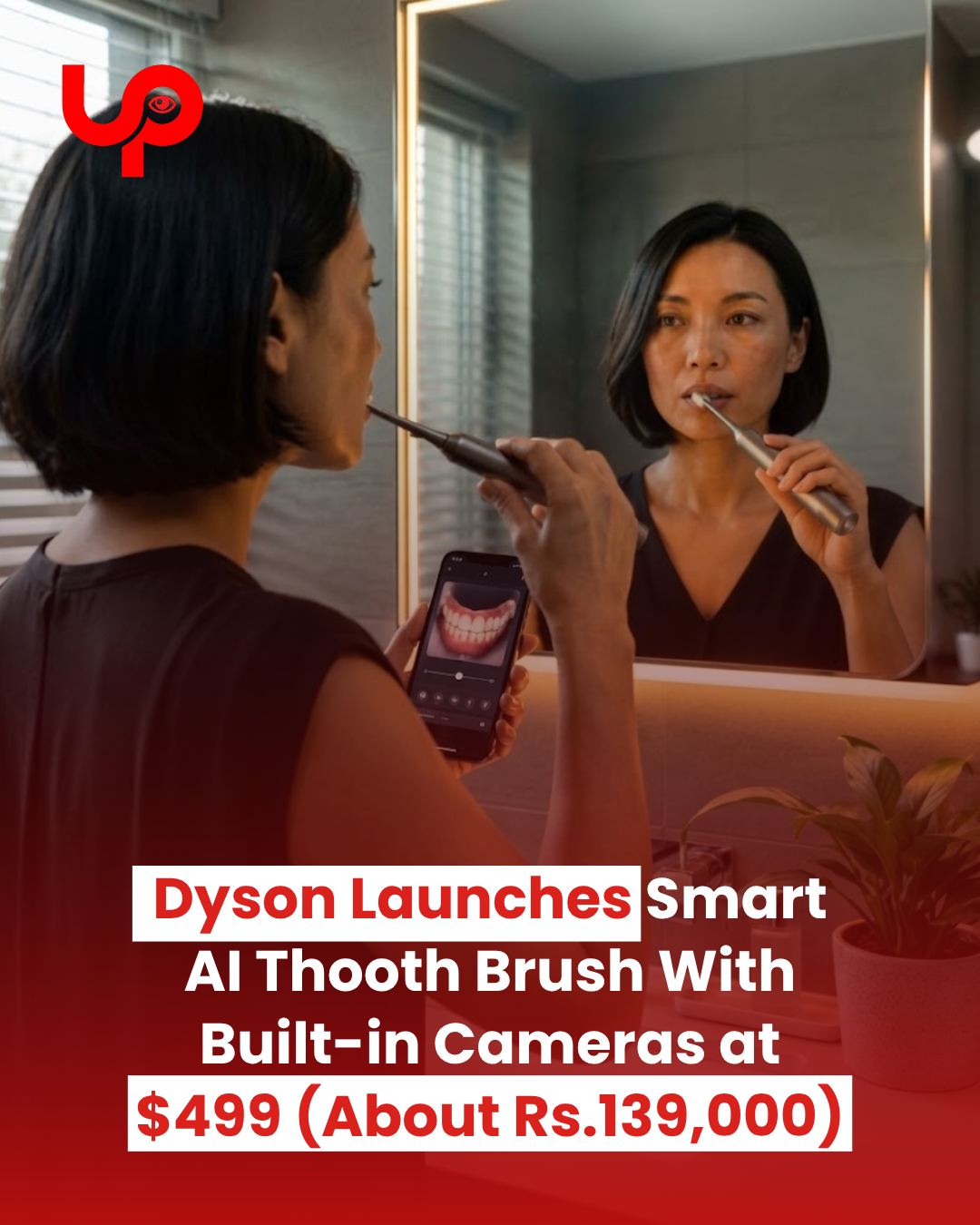 Dyson CameraJet AI-powered toothbrush with built-in camera and precision water-jet technology